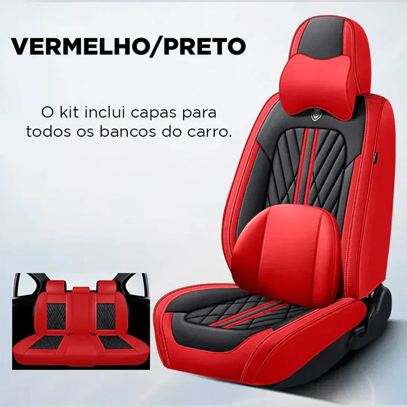 Kit Capas de Bancos Premium | Completo para Bancos Dianteiros e Traseiros
