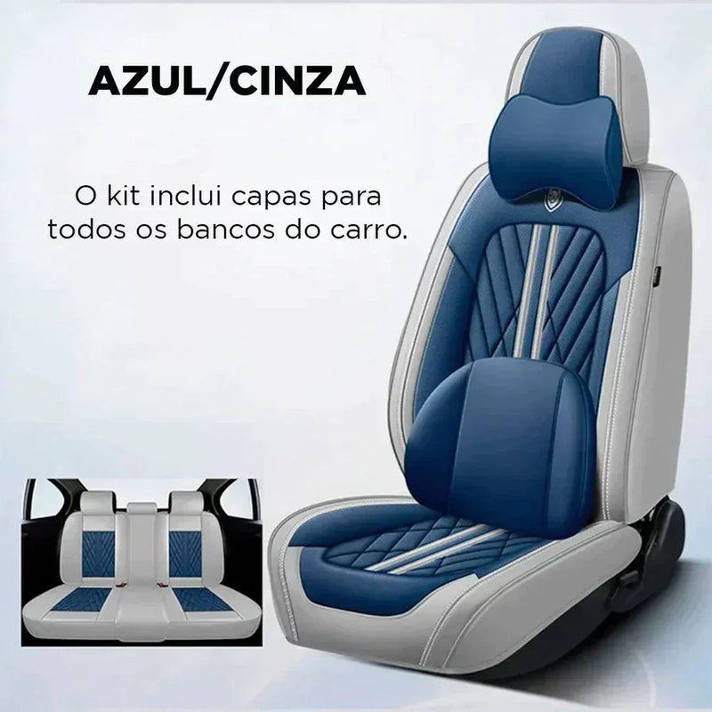 Kit Capas de Bancos Premium | Completo para Bancos Dianteiros e Traseiros