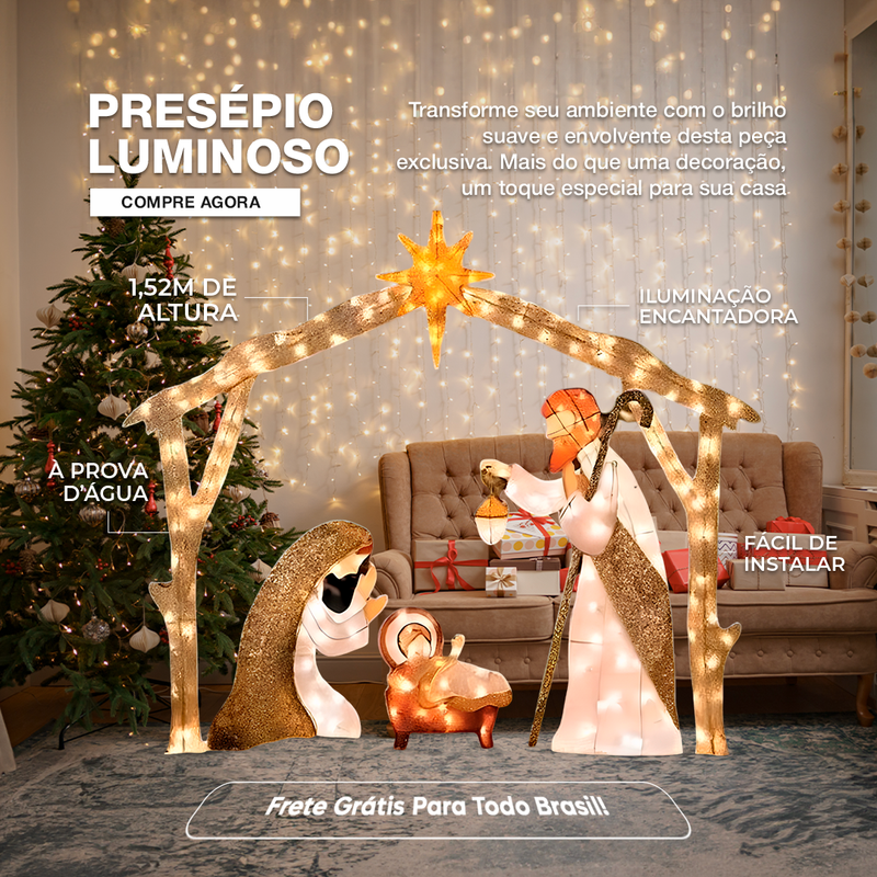 Presépio Natalino  + Mini Árvore de Natal (Brinde)