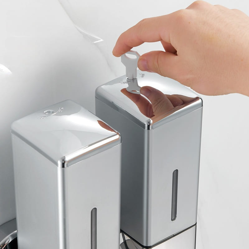 Dispenser de Sabonete Líquido Shampoo Condicionador Quadrado