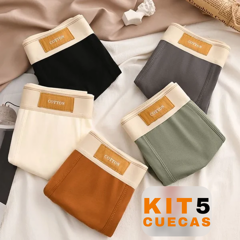 Kit Cuecas Boxers Masculinas Pague 3 e Leve 5