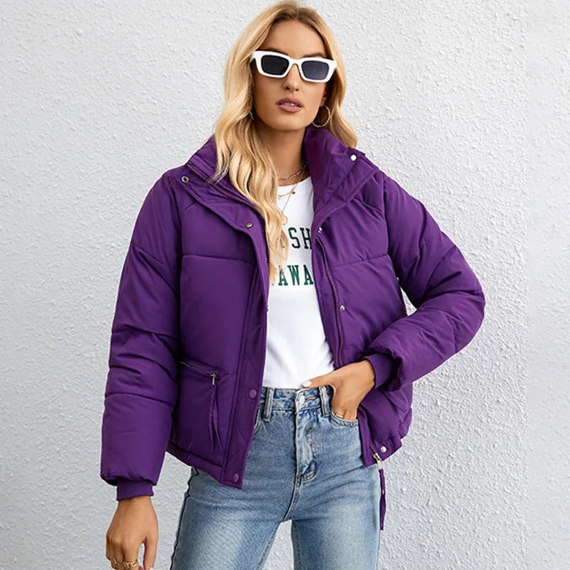 Jaqueta Puffer Feminina com Ziper- Melinda