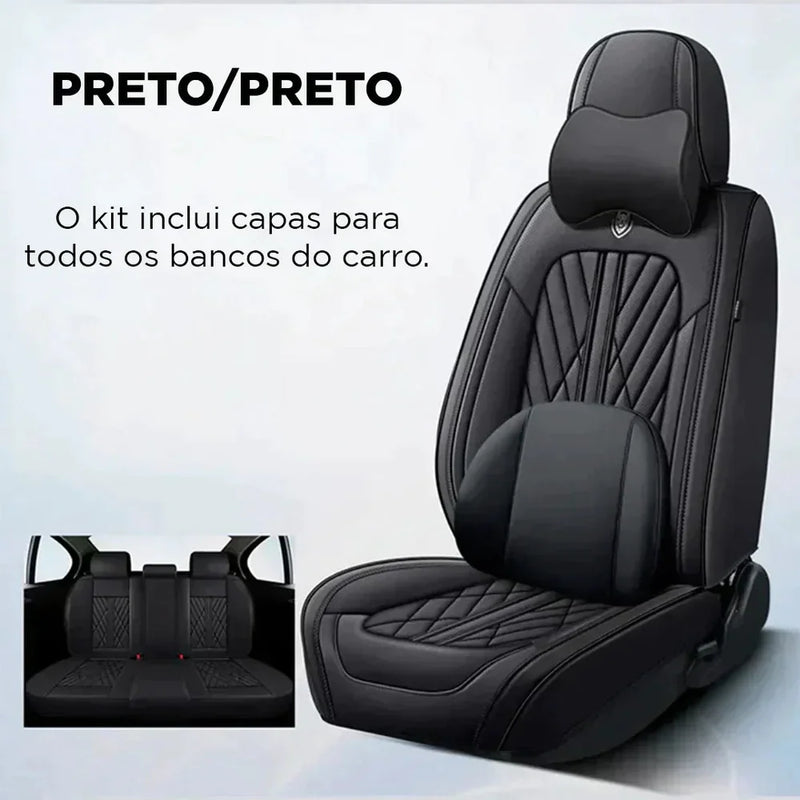 Kit Capas de Bancos Premium | Completo para Bancos Dianteiros e Traseiros