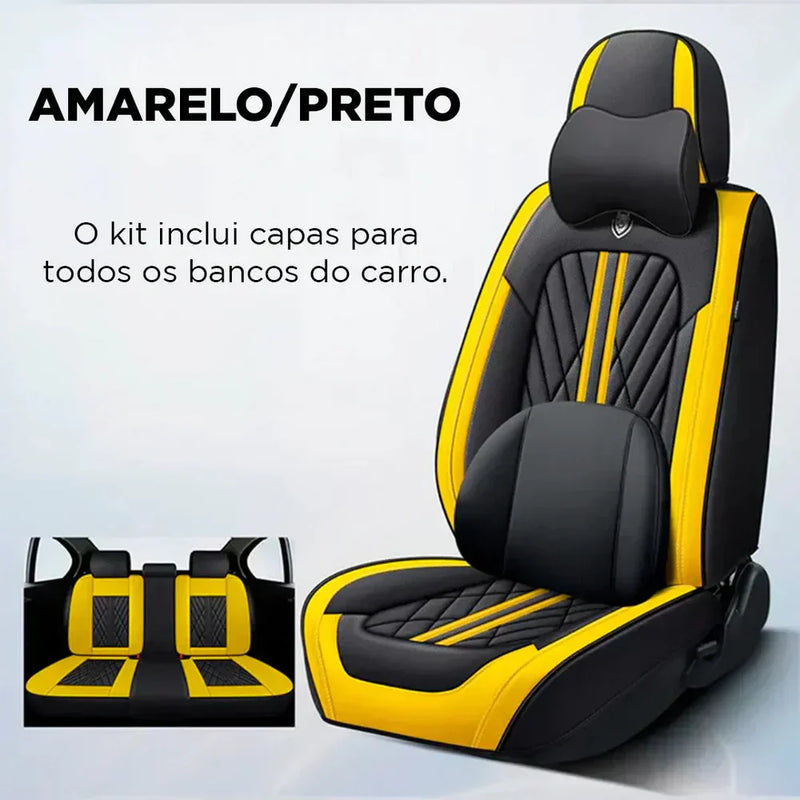 Kit Capas de Bancos Premium | Completo para Bancos Dianteiros e Traseiros