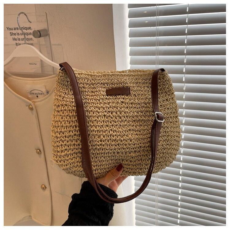 Bolsa de Palha Trançada Artesanal -  Tropical (Compre 01 Leve 02)