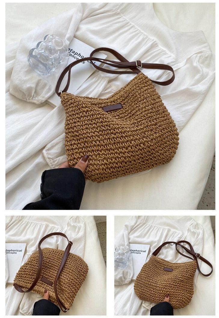Bolsa de Palha Trançada Artesanal -  Tropical (Compre 01 Leve 02)