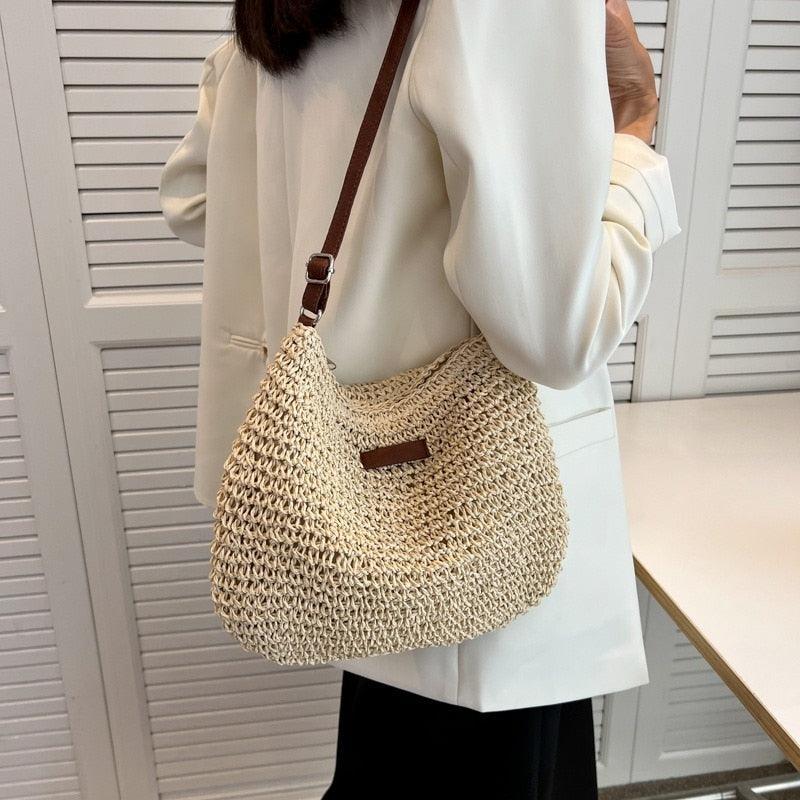 Bolsa de Palha Trançada Artesanal -  Tropical (Compre 01 Leve 02)