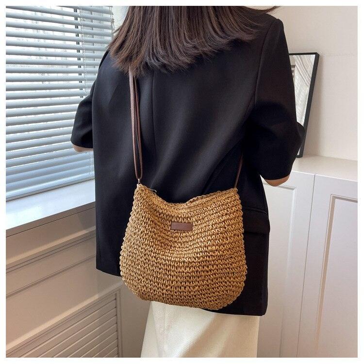 Bolsa de Palha Trançada Artesanal -  Tropical (Compre 01 Leve 02)