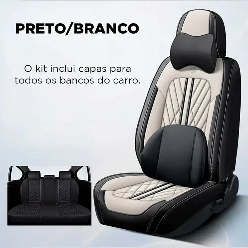 Kit Capas de Bancos Premium | Completo para Bancos Dianteiros e Traseiros