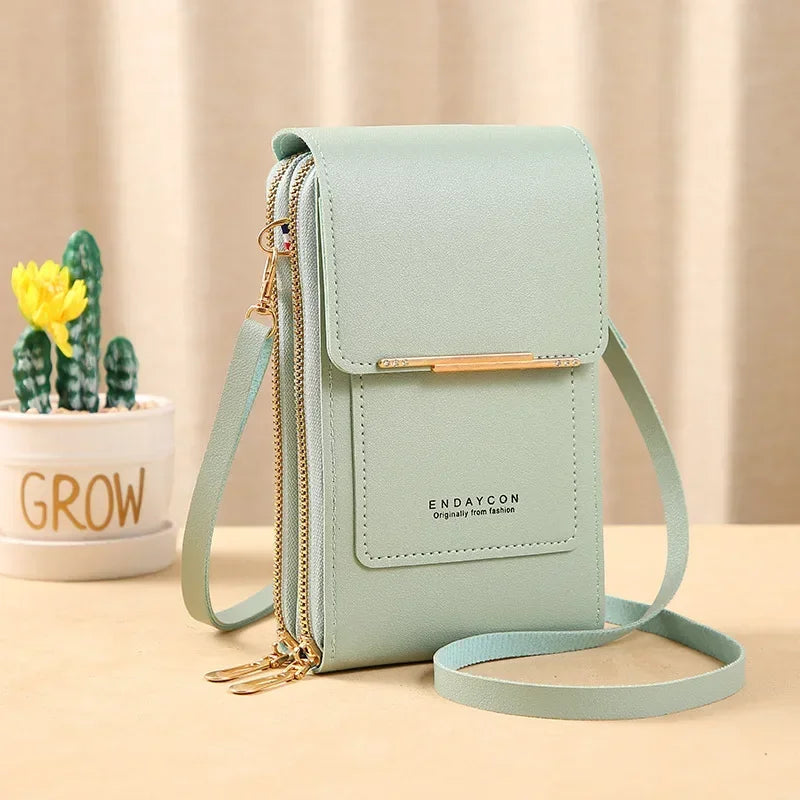 Bolsa Crossbody com Tela Touch Antifurto Para Celular Bolsa Crossbody com Tela Touch Antifurto Para Celular KITO MAGAZINE Verde Claro 