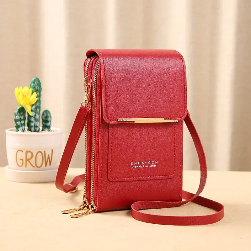 Bolsa Crossbody com Tela Touch Antifurto Para Celular Bolsa Crossbody com Tela Touch Antifurto Para Celular KITO MAGAZINE Vermelho 