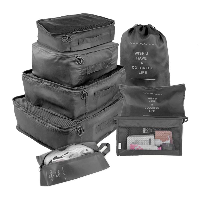 Bolsas Organizadoras Premium Kit - Compre 5 Leve 8 Kit com Bolsas Organizadoras Premium - Compre 5 Leve 8 kito magazine Preto 