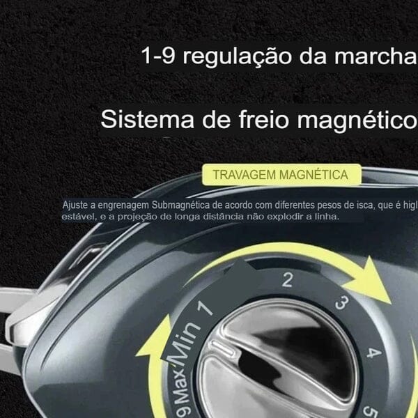 Carretilha 15Kg Drag 18+1 Rolamentos Anti-Cabeleira