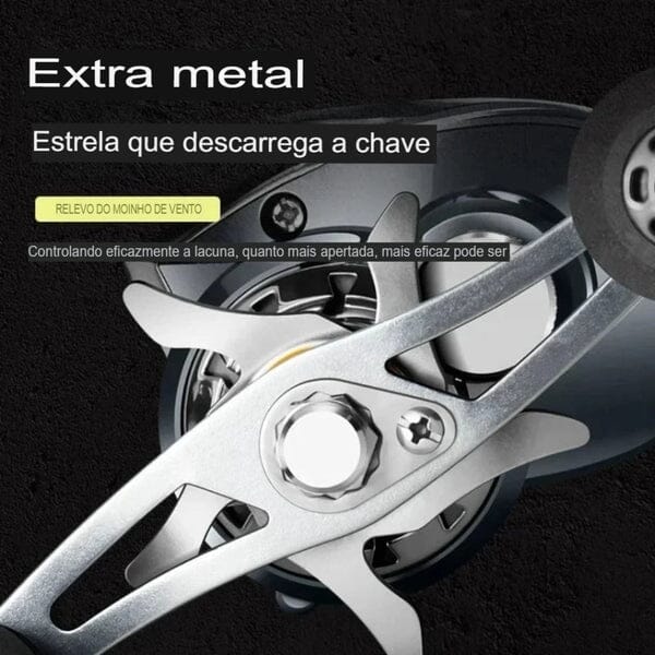 Carretilha 15Kg Drag 18+1 Rolamentos Anti-Cabeleira