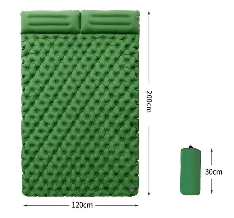 Colchão Inflável de Casal Para Camping - Com Travesseiros Casa e Jardim - Colchão Inflável de Casal Para Camping - Com Travesseiros KITO MAGAZINE 