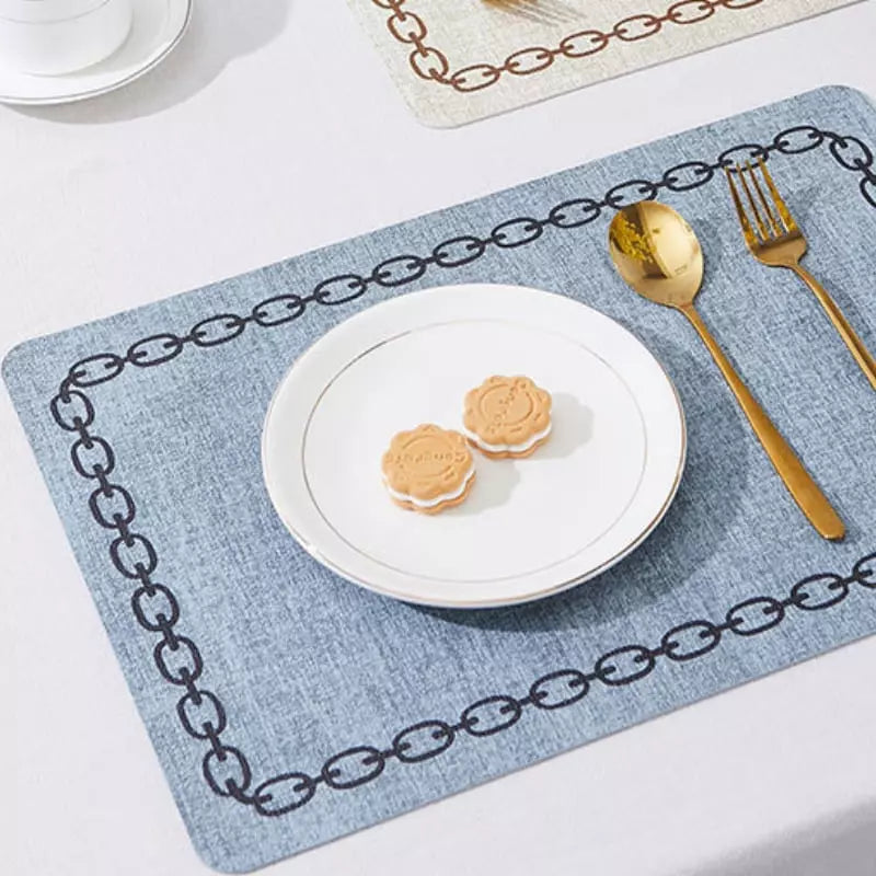 Jogo Americano Kit Descanso de Prato Quadrado Decorativo Mesa Posta - Jogo Americano Kit Descanso de Prato Quadrado Decorativo Kito Magazine Azul 1 peça 