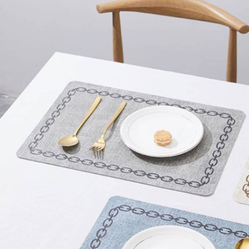 Jogo Americano Kit Descanso de Prato Quadrado Decorativo Mesa Posta - Jogo Americano Kit Descanso de Prato Quadrado Decorativo Kito Magazine Cinza Claro 1 peça 