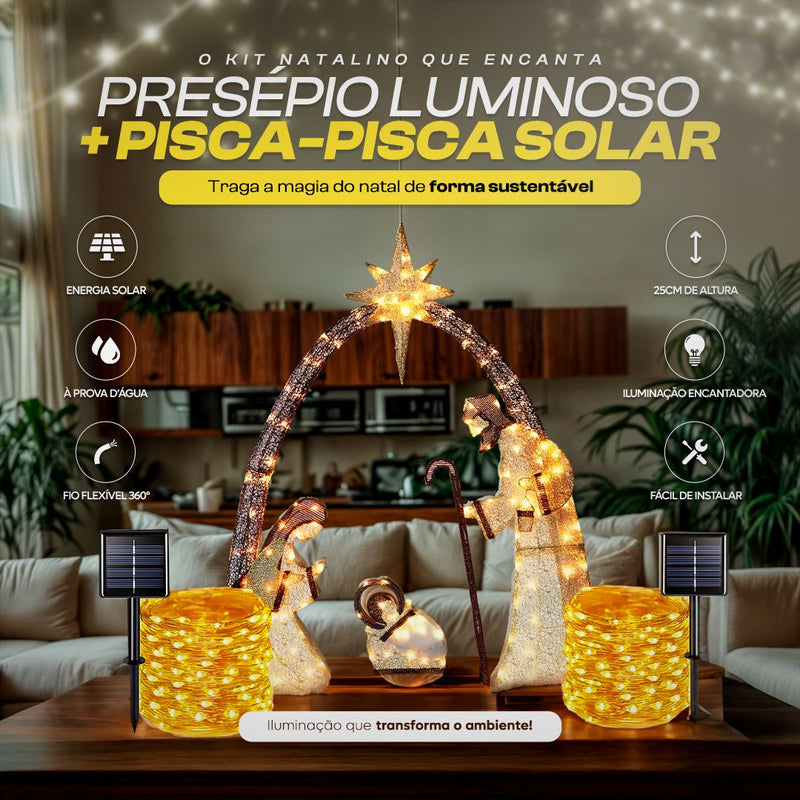 Kit Presépio Natalino + Pisca Pisca Solar Kit Presépio Natalino + Luzes de Natal KITO MAGAZINE 