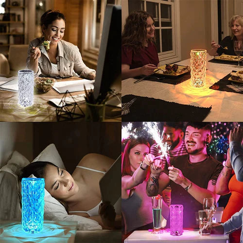 Luminária de Cristal LED USB Sensível ao Toque - 16 cores Luminária de Mesa Cristal LED Kito Magazine 