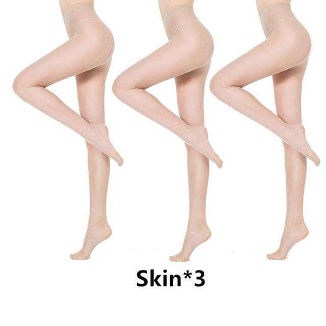 Meia Calça Feminina Anti Rasgo Peluciada Meia Calça Feminina Anti Rasgo Peluciada Kito Magazine 3 Pares Bege 40 a 80kg 