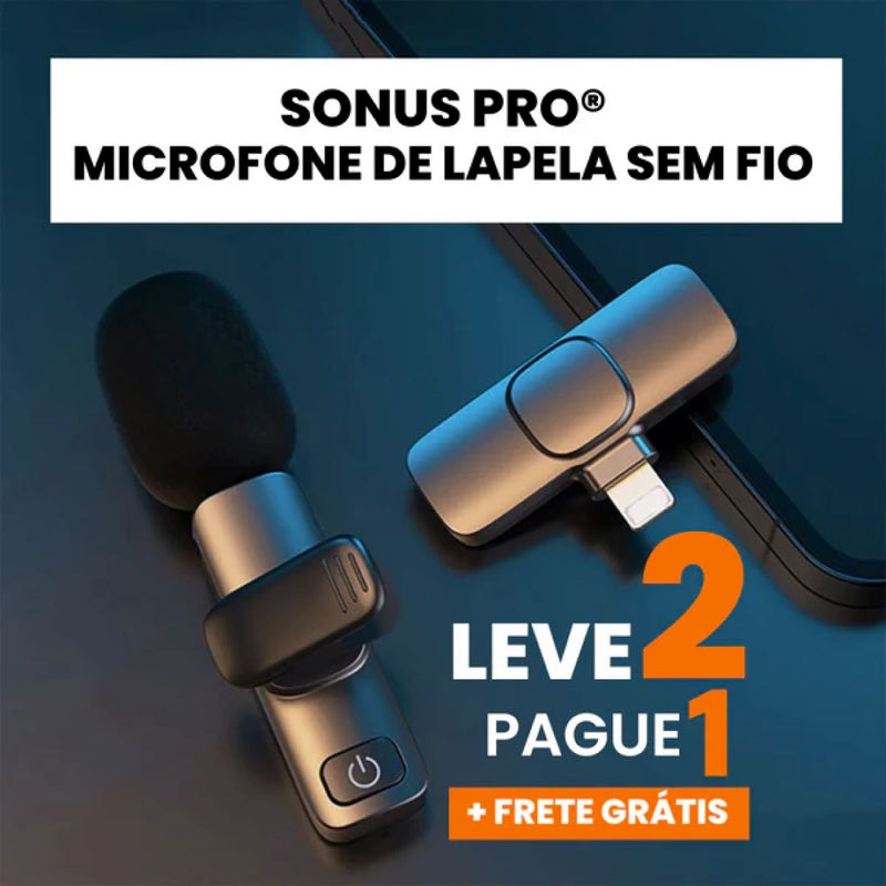 Microfone de lapela sem fio Sonus Pro [PAGUE 1 E LEVE 2] Microfone de lapela sem fio Sonus Pro [LEVE 2 E PAGUE 1] KITO MAGAZINE 