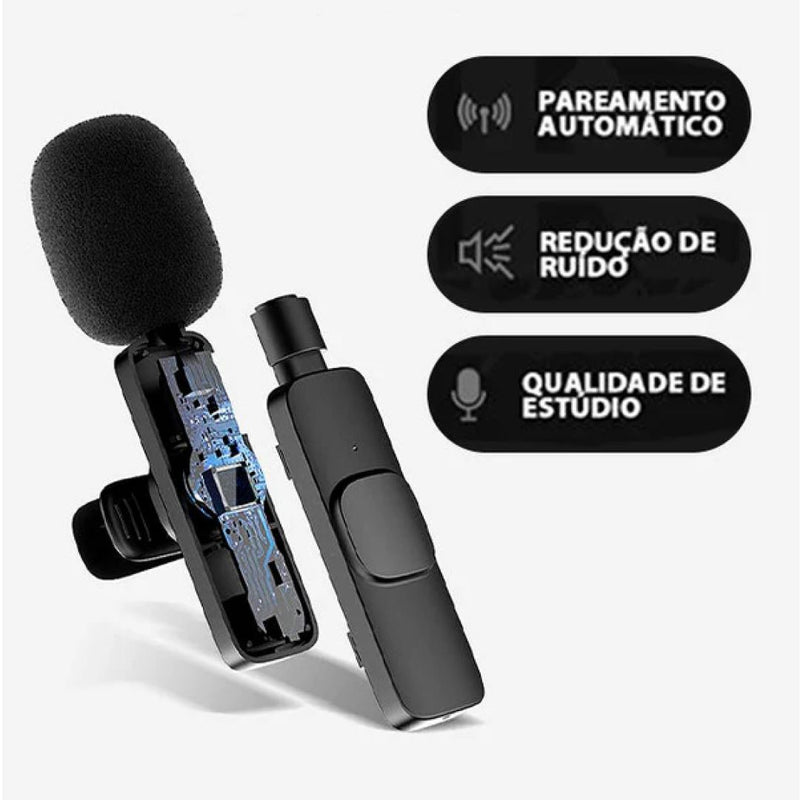 Microfone de lapela sem fio Sonus Pro [PAGUE 1 E LEVE 2] Microfone de lapela sem fio Sonus Pro [LEVE 2 E PAGUE 1] KITO MAGAZINE 