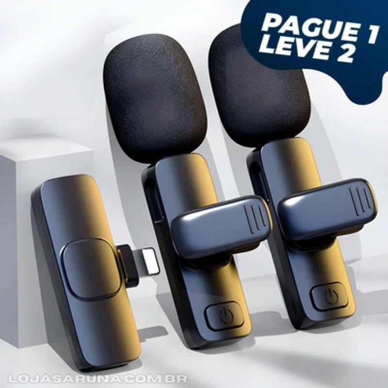 Microfone de lapela sem fio Sonus Pro [PAGUE 1 E LEVE 2] Microfone de lapela sem fio Sonus Pro [LEVE 2 E PAGUE 1] KITO MAGAZINE 