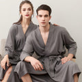 Roupão de Banho Casal - Couple Nightgown Banheiro - 04 KITO MAGAZINE Cinza - Casal M 