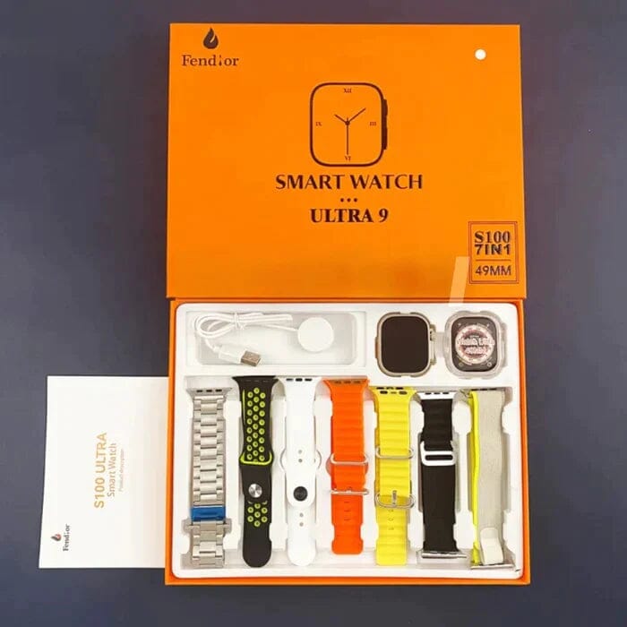 SmartWatch Serie 9 Ultra + Kit com 7 Pulseira + Case de Proteção (BRINDE!) SmartWatch Serie 9 Ultra + Kit com 7 Pulseira (BRINDE!) + Case de Proteção (BRINDE!) kito Magazine KIT 4 