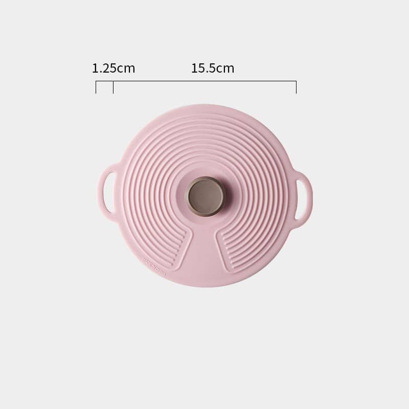 Tampa de Silicone Universal Dobrável para Micro-ondas Cozinha - Tampa de Silicone Universal Dobrável para Micro-ondas Kito Magazine Verde Lilás (18cm) 